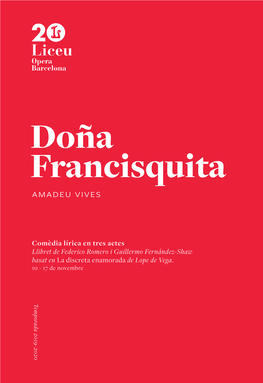 Doña Francisquita AMADEU VIVES