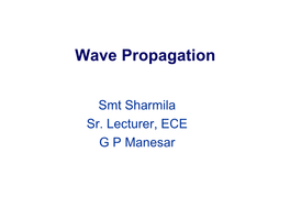 Wave Propagation