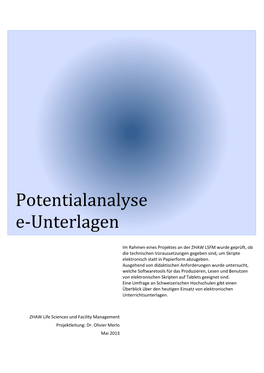 Potentialanalyse E-Unterlagen