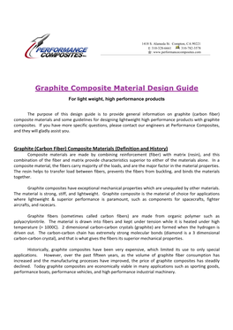 Graphite Composite Material Design Guide