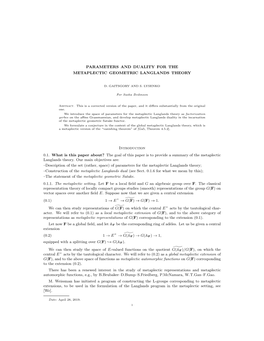 Parameters and Duality for the Metaplectic Geometric Langlands Theory