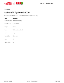 Dupont™ Tychem® 6000