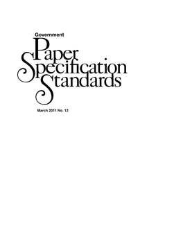 Government Paper Specification Standards