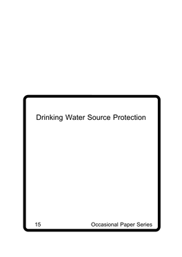 Drinking Water Source Protection