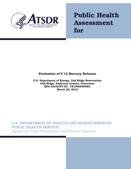 Public Health Assessment / Evaluation of Y-12 Mercury Releases