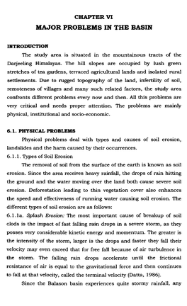 Chapter Vi Major Problems in the Basin