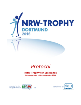 Protocol NRW Trophy for Ice Dance 2016   