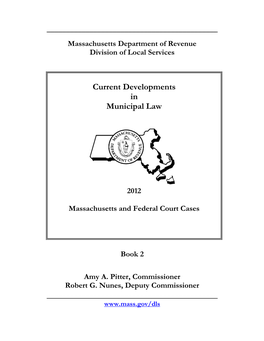 Current Developments in Municipal Law