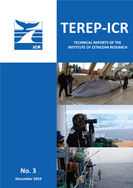Icr Technical Reports of the Institute of Cetacean