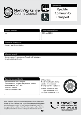 Ryedale Community Transport