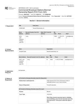 Commercial Broadcast Stations Biennial Ownership Report (FCC Form 323)