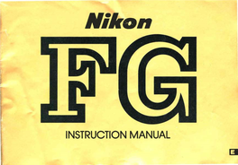 Nikon FG Camera Manual