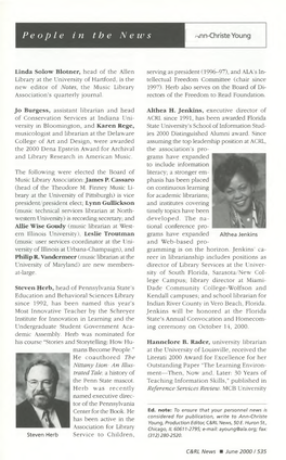 ACRL News Issue (B) of College & Research Libraries