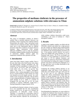 The Properties of Methane Clathrate in the Presence of Ammonium Sulphate Solutions with Relevance to Titan