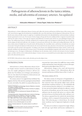 Pathogenesis of Atherosclerosis in the Tunica Intima, Media, and Adventitia of Coronary Arteries: an Updated Review