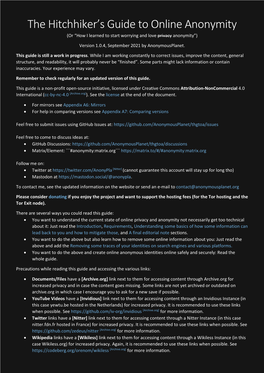 Dark Corners of the Internet a Survey of Tor Research [Archive.Org]