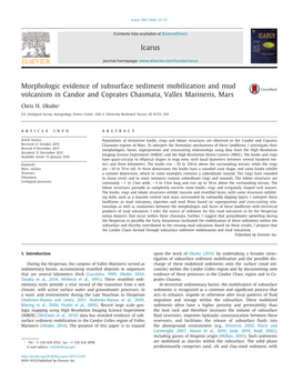 Morphologic Evidence of Subsurface Sediment Mobilization and Mud Volcanism in Candor and Coprates Chasmata, Valles Marineris, Mars