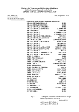 Ministero Dell'istruzione, Dell'università E Della Ricerca