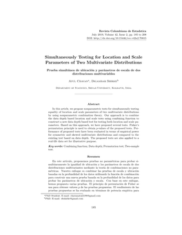 Simultaneously Testing for Location and Scale Parameters of Two Multivariate Distributions