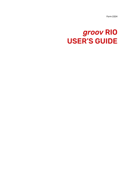 Groov RIO User's Guide