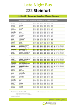 Late Night Bus 222 Steinfort