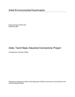 51337-001: Tamil Nadu Industrial Connectivity Project