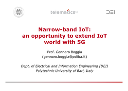 Narrow-Band Iot: an Opportunity to Extend Iot World with 5G