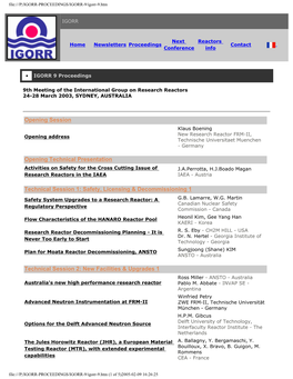 Safety, Licensing & Decommissioning 1 Technical Session