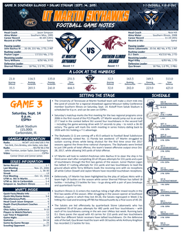 UTM Game Notes