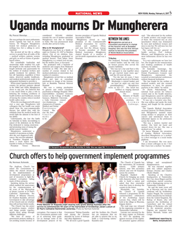 Uganda Mourns Dr Mungherera