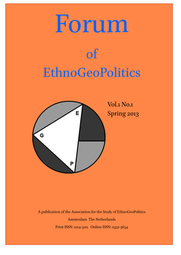 Forum of Ethnogeopolitics Vol1 No1 Spring May 2013