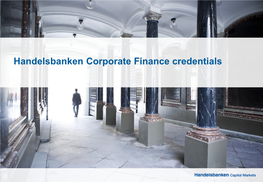 Handelsbanken Corporate Finance Credentials