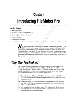 Introducing Filemaker Pro