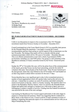 Ordinary Meeting 17 March 2015 - Item 1 - Attachment a Ordinary Meeting 17 March 2015 - Item 1 - Attachment a Ordinary Meeting 17 March 2015 - Item 2 - Attachment B