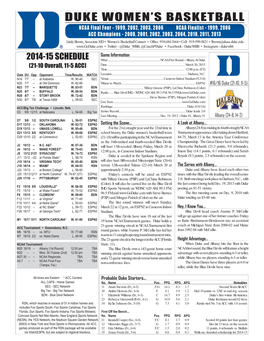 2014-15 WBB Game Notes