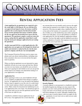 Rental Application Fees