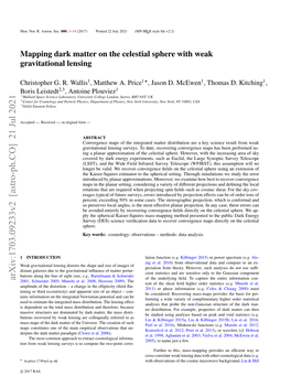 Arxiv:1703.09233V2 [Astro-Ph.CO] 21 Jul 2021 of the Underlying ﬁeld