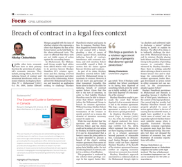 Breach of Contract in a Legal Fees Context
