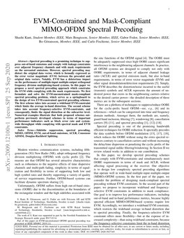 EVM-Constrained and Mask-Compliant MIMO