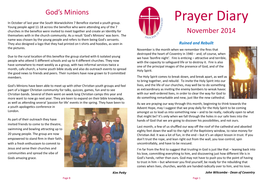 Prayer Diary in October of Last Year the South Warwickshire 7 Benefice Started a Youth Group