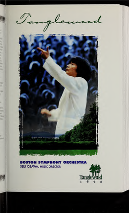 Boston Symphony Orchestra Concert Programs, Summer, 1998