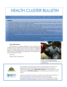 Health Cluster Bulletin