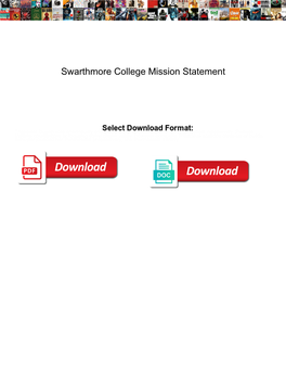 Swarthmore College Mission Statement