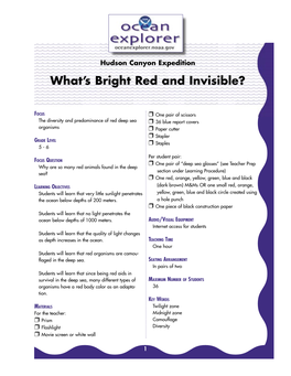 What's Bright Red and Invisible?