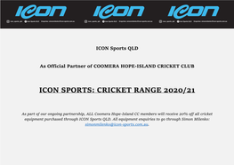 ICON Sports QLD As Official Partner of COOMERA HOPE-ISLAND