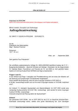 Anfragebeantwortung Elektronisch Übermittelt / PDF, 36 KB