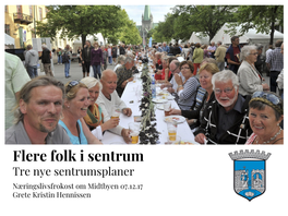 Flere Folk I Sentrum Tre Nye Sentrumsplaner Næringslivsfrokost Om Midtbyen 07.12.17 Grete Kristin Hennissen Bystyret I Trondheim Kommune Behandlet 8