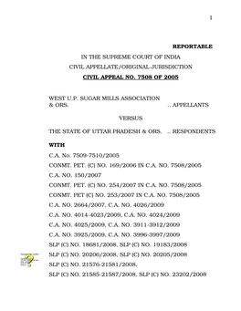 1 Reportable in the Supreme Court of India Civil