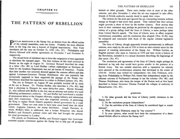 THE PATTERN of REBELLION 105 CHAPTER VI Formed .On Other Grounds