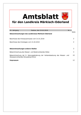 Amtsblatt Nr 1 Aus 2018